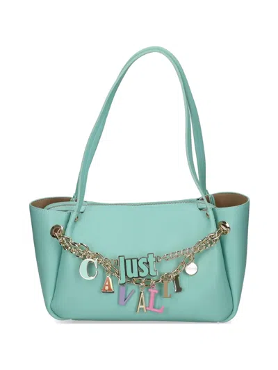 Just Cavalli Top-handles Chain-detail Tote Bag In Green