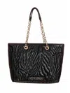 Just Cavalli Tote Bag In Black