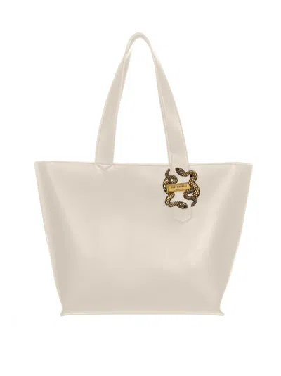Just Cavalli Tote Bag In White