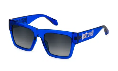 Just Cavalli Unisex Blue Square Sunglasses Sjc038-5406na