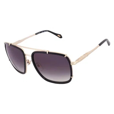 Just Cavalli Unisex Gradient Navigator Sunglasses In Black/gold In Metallic