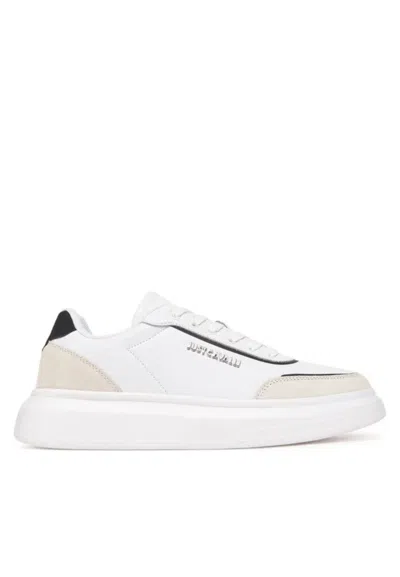 Just Cavalli Ursa Dis. 2 Sneakers In Bianco