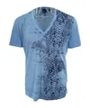 Just Cavalli V-neck Short-sleeved T-shirt In Blue