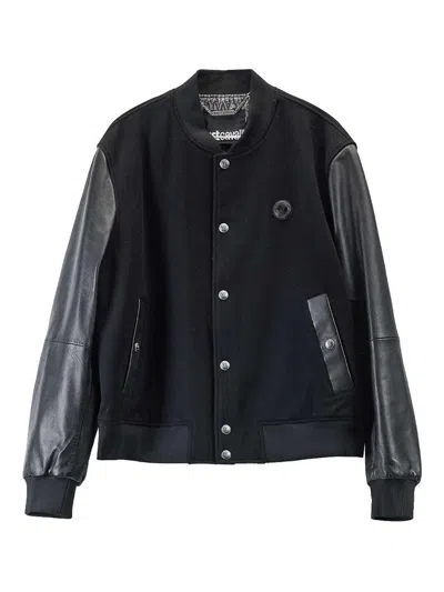 Just Cavalli Varsity Jacket In Black