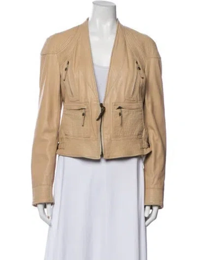 Pre-owned Just Cavalli Vintage 2000's Biker Jacket In Neutral