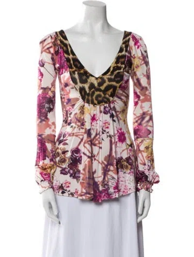Pre-owned Just Cavalli Vintage 2000's Blouse In Multi