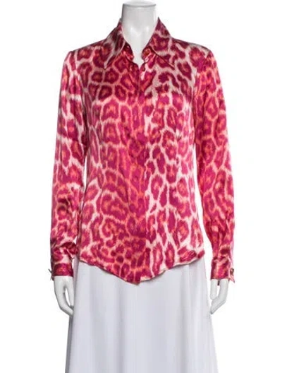 Pre-owned Just Cavalli Vintage 2000's Blouse In Pink