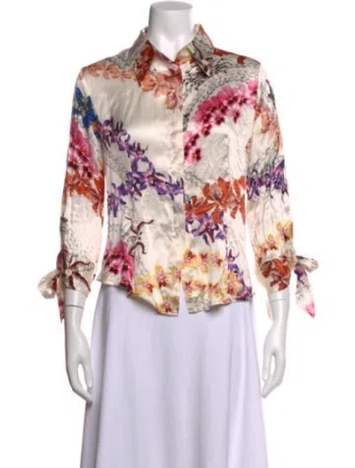 Pre-owned Just Cavalli Vintage 2000's Blouse In Red