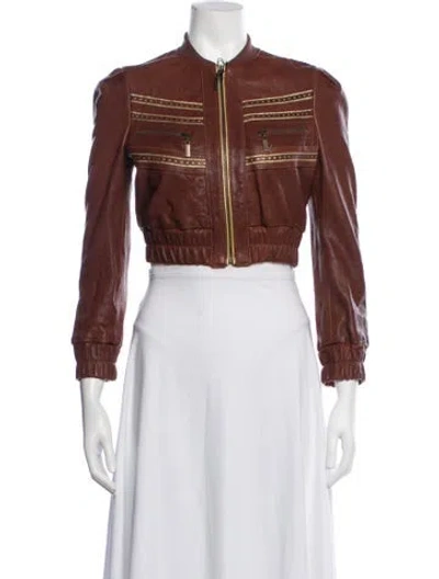 Pre-owned Just Cavalli Vintage 2000's Bomber Jacket In Brown