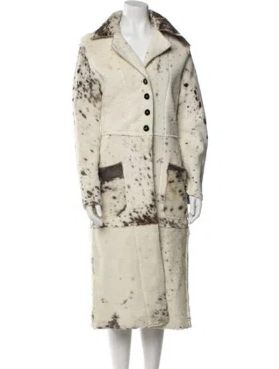 Pre-owned Just Cavalli Vintage 2000's Coat In Neutral