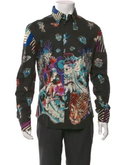 Pre-owned Just Cavalli Vintage 2000's Shirt In Black