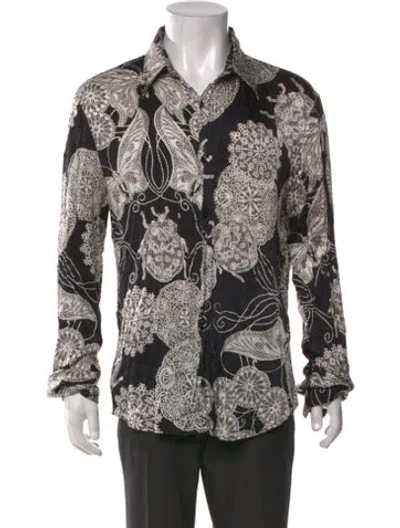 Pre-owned Just Cavalli Vintage 2000's Shirt In Black
