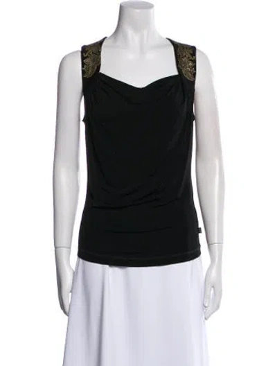 Pre-owned Just Cavalli Vintage 2000's Top In Black