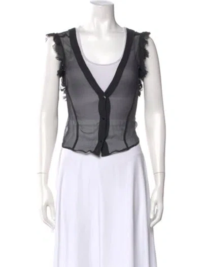 Pre-owned Just Cavalli Vintage 2000's Top In Black