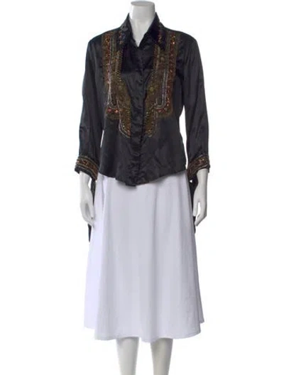 Pre-owned Just Cavalli Vintage 2000's Top In Black