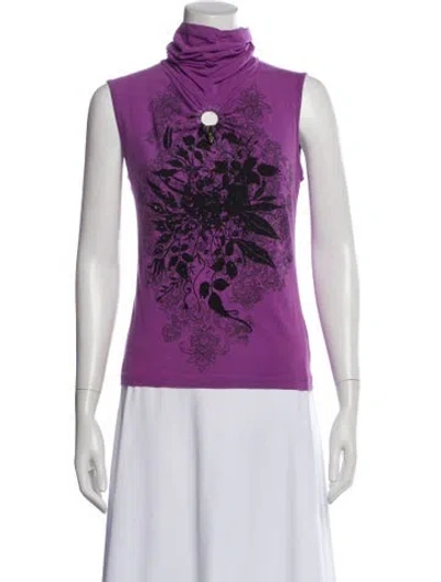 Pre-owned Just Cavalli Vintage 2000's Top In Purple