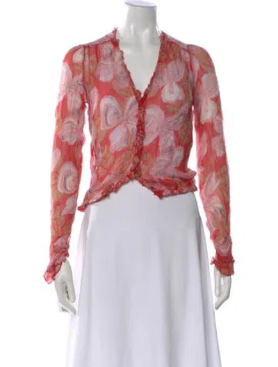 Pre-owned Just Cavalli Vintage 2000's Top In Red