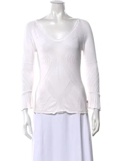 Pre-owned Just Cavalli Vintage 2000's Top In White