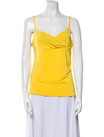 Pre-owned Just Cavalli Vintage 2000's Top In Yellow