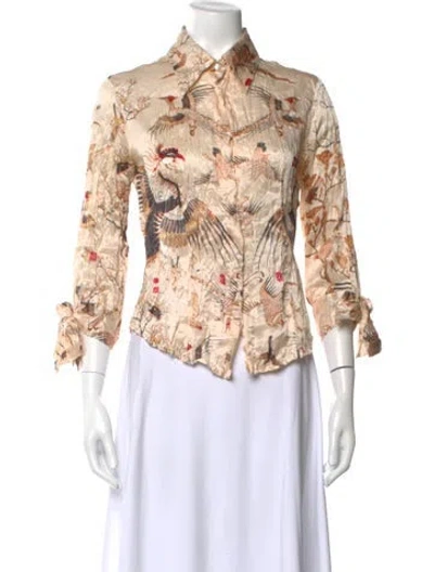Pre-owned Just Cavalli Vintage 2003 Blouse In Neutral