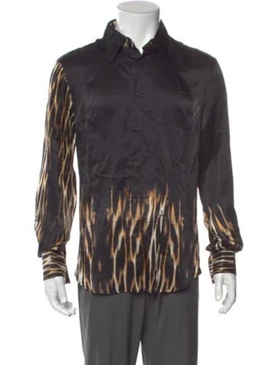 Pre-owned Just Cavalli Vintage 2004 Dress Shirt W/ Tags In Black