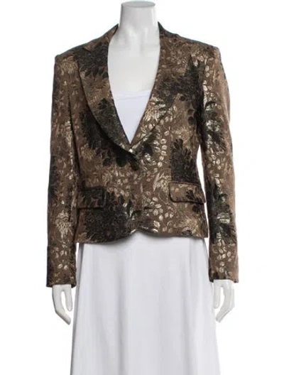 Pre-owned Just Cavalli Vintage 2005 Blazer In Brown