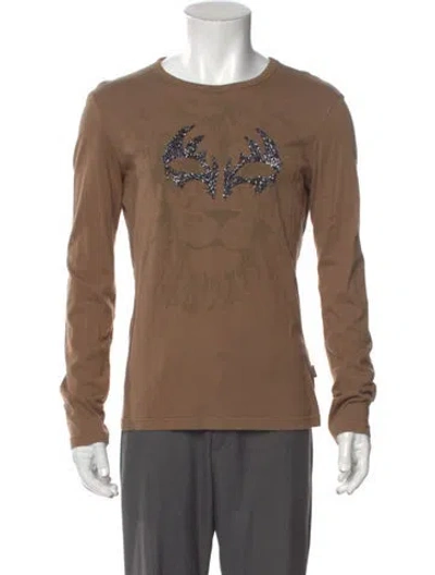 Pre-owned Just Cavalli Vintage 2005 Henley In Brown