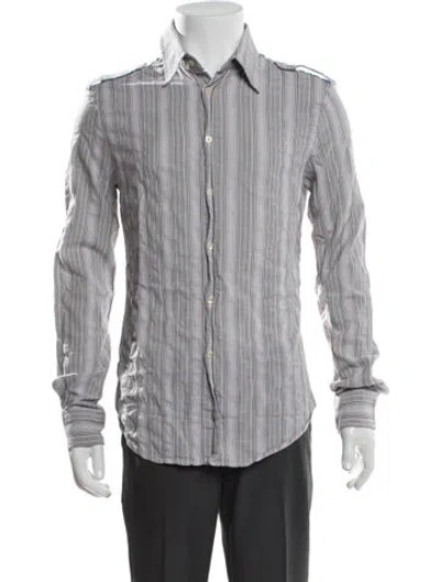 Pre-owned Just Cavalli Vintage 2005 Shirt In Grey/purple