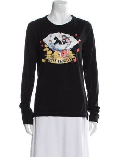 Pre-owned Just Cavalli Vintage 2005 Sweatshirt In Black