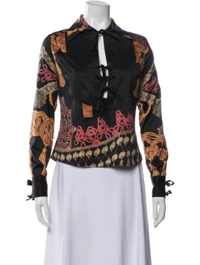 Pre-owned Just Cavalli Vintage 2005 Top In Black