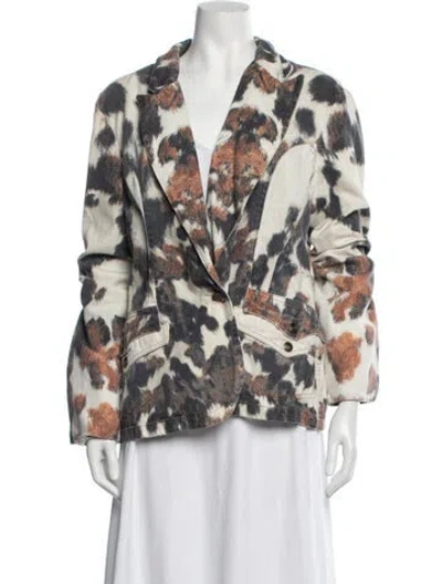 Pre-owned Just Cavalli Vintage 2006 Blazer In Neutrals