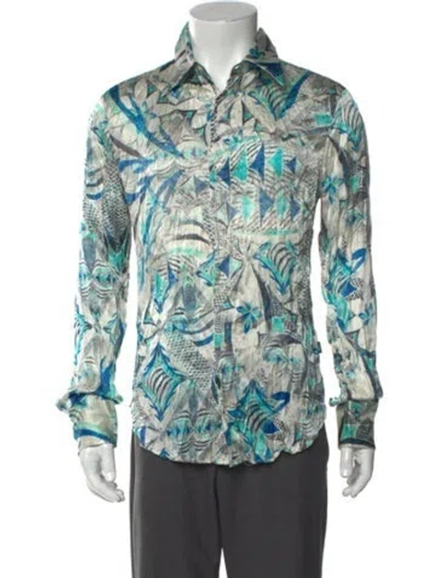 Pre-owned Just Cavalli Vintage 2006 Shirt In Blue