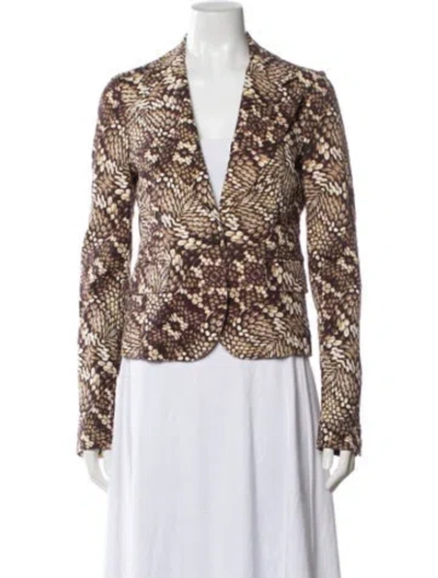 Pre-owned Just Cavalli Vintage 2007 Blazer In Brown/green