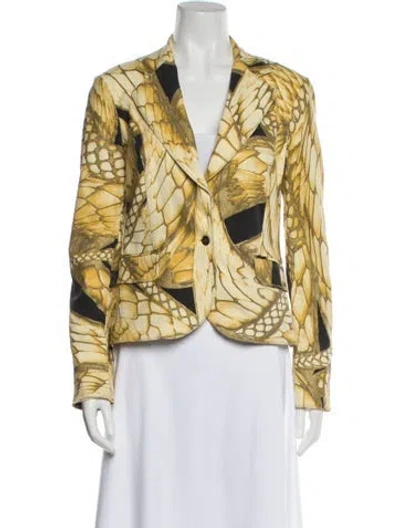 Pre-owned Just Cavalli Vintage 2007 Blazer In Neutral