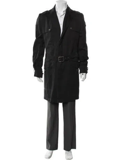 Pre-owned Just Cavalli Vintage 2007 Overcoat In Black