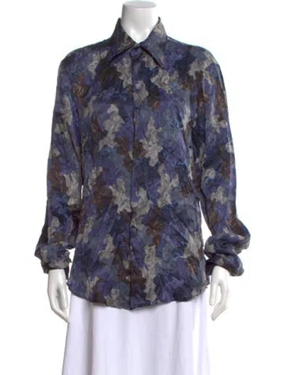 Pre-owned Just Cavalli Vintage 2007 Top In Blue