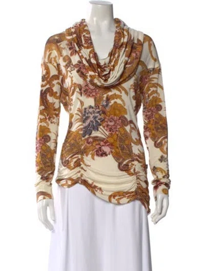 Pre-owned Just Cavalli Vintage 2007 Top In Neutral