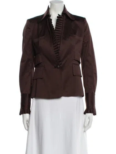 Pre-owned Just Cavalli Vintage 2008 Blazer In Brown