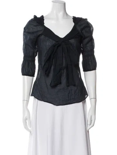 Pre-owned Just Cavalli Vintage 2008 Blouse In Blue