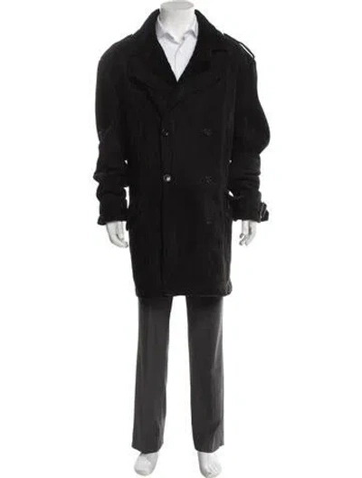 Pre-owned Just Cavalli Vintage 2008 Overcoat In Black