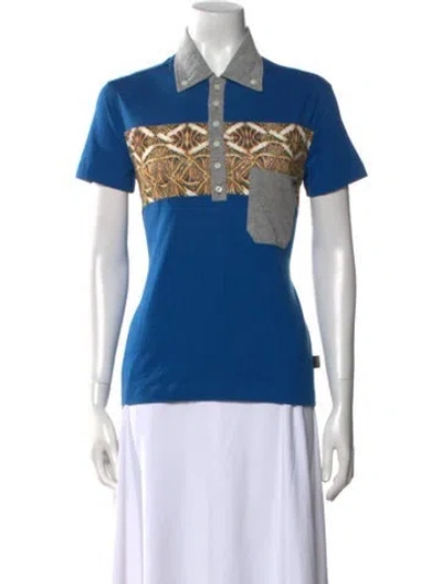 Pre-owned Just Cavalli Vintage 2008 Polo W/ Tags In Blue