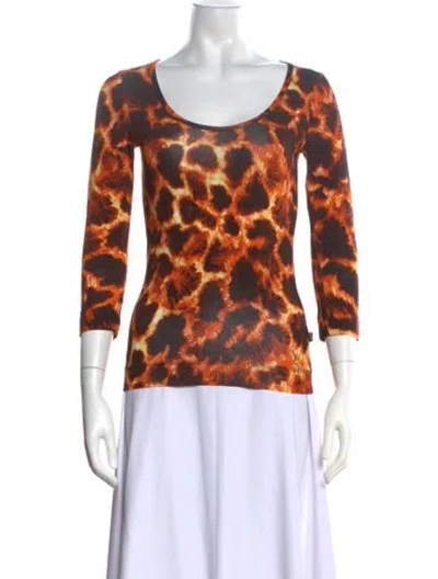 Pre-owned Just Cavalli Vintage 2008 Top In Orange