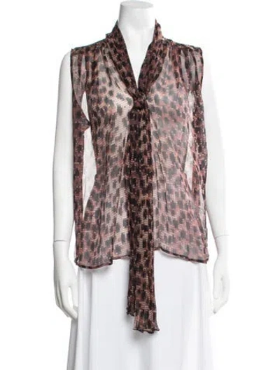 Pre-owned Just Cavalli Vintage 2009 Blouse In Burgundy