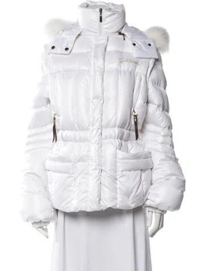 Pre-owned Just Cavalli Vintage 2009 Down Jacket In White