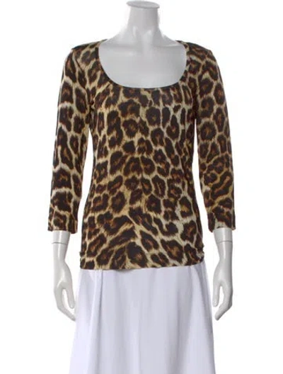 Pre-owned Just Cavalli Vintage 2009 Top In Brown