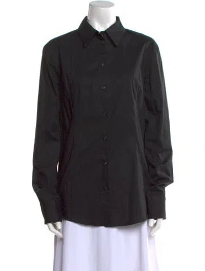 Pre-owned Just Cavalli Vintage 2010 Button-up Top In Black