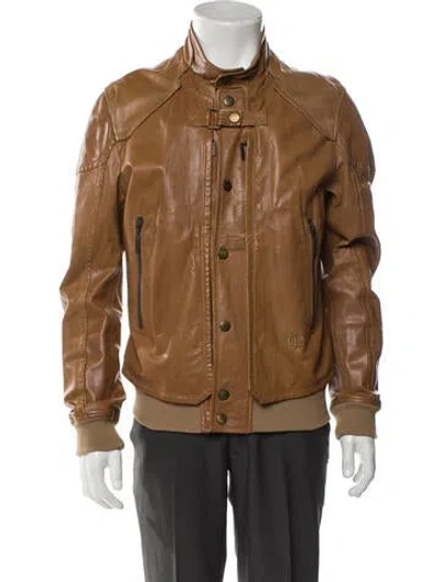 Pre-owned Just Cavalli Vintage 2010 Moto Jacket In Neutral