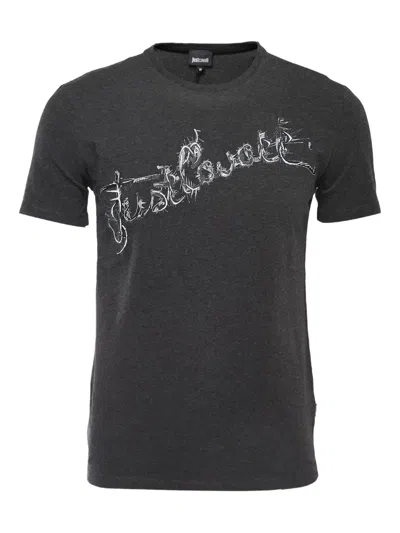 Pre-owned Just Cavalli Vintage 2018 Sketch-print T-shirt In Black