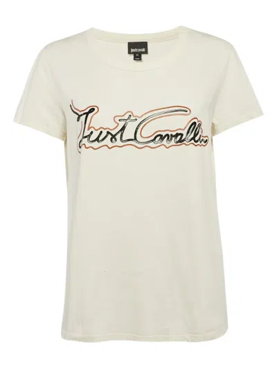 Pre-owned Just Cavalli Vintage 2024 Logo-print T-shirt