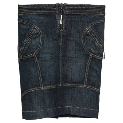 Just Cavalli Vintage Blue Denim Skirt